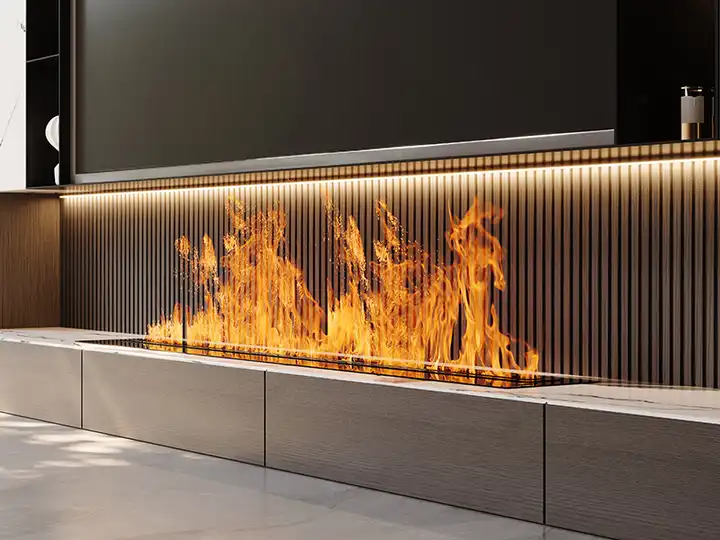 45'' Led Flame Water Mist Fireplace