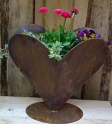 Hight Cube Rustic Metal Corten Planter
