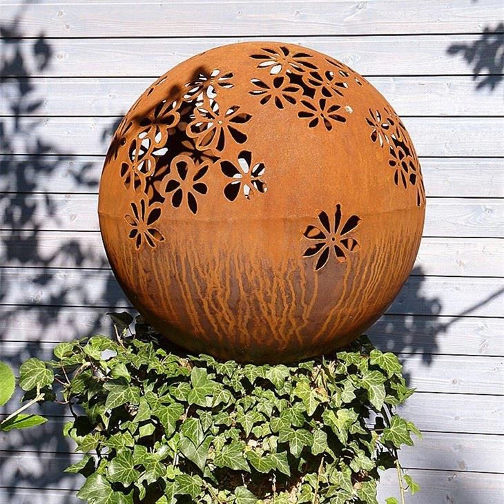Rust Outdoor Fire Sphere