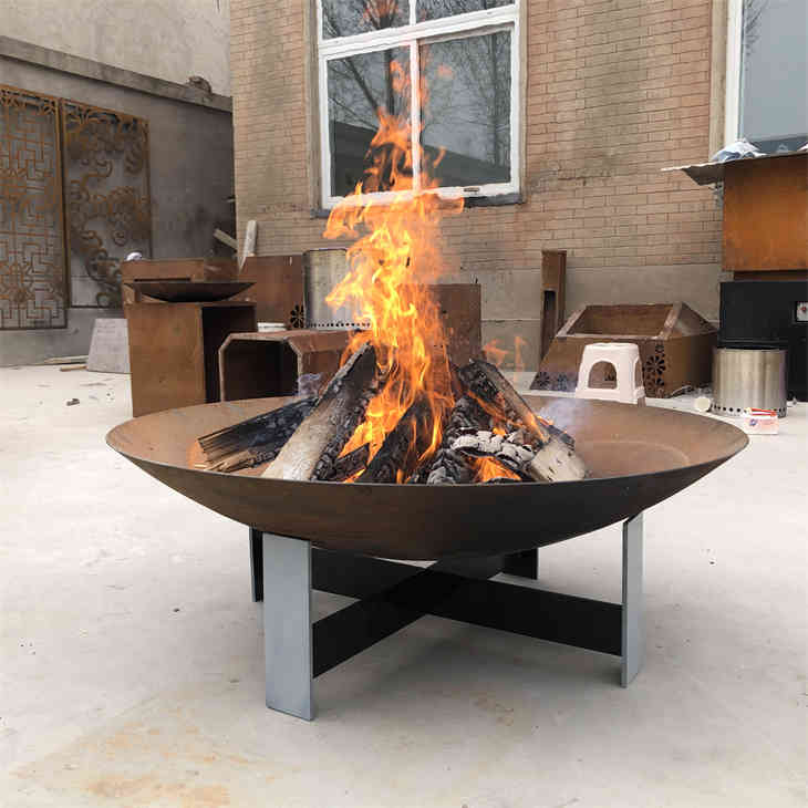 Corten stål udendørs brandskål
