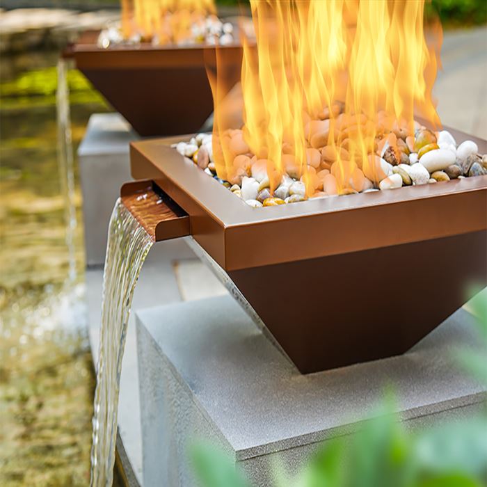 Gas Brazier Vand Feature Vandfald