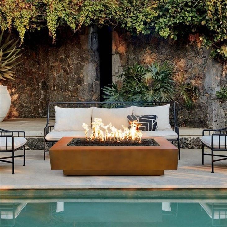 Gazebo Propane Gas Fire Pit Table